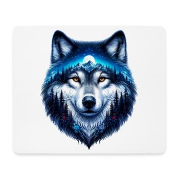 Wolf - Mouse Pad (horizontal) - white - Front
