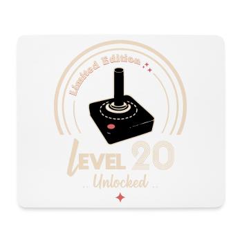 Limitierte Auflage Retro-Joystick-Design - Mousepad (Querformat) - Weiß - Vorne