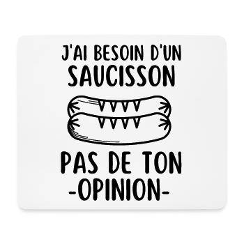 Humour saucisson - Tapis de souris (format paysage) - blanc - Devant