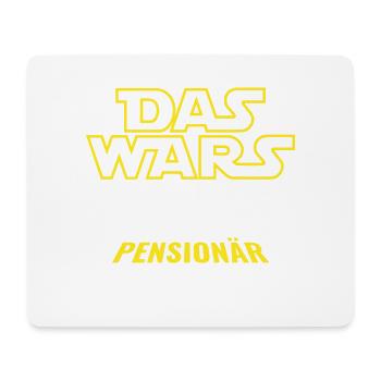 Pension Das wars - Endlich Pensionär ich jetzt bin - Mousepad (Querformat) - Weiß - Vorne