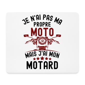 Copine fiancée femme d un motard - Tapis de souris (format paysage) - blanc - Devant