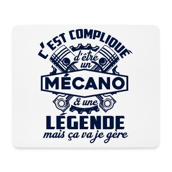 mécanicien mécano légendaire - Tapis de souris (format paysage) - blanc - Devant