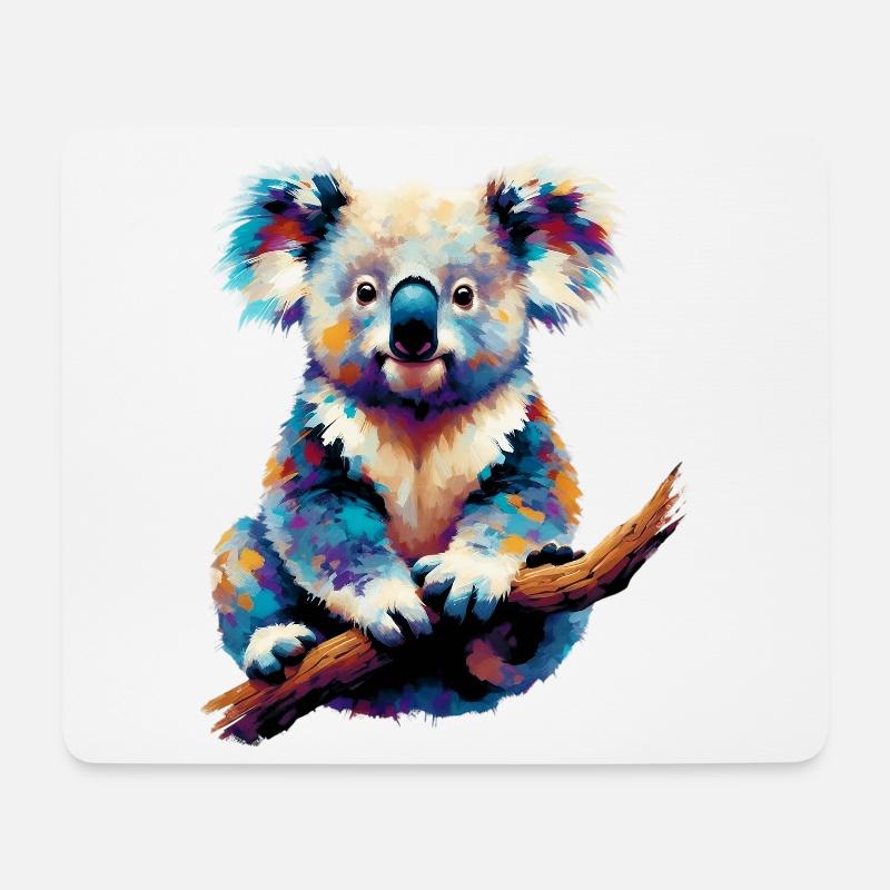 Koala - Mousepad (Querformat) - Weiß