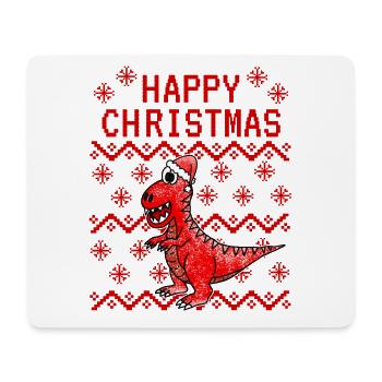 Dinosaur Ugly Christmas, T-Rex Xmas Funny - Mouse Pad (horizontal) - white - Front