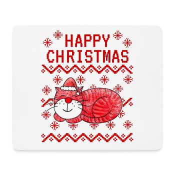 Cat Ugly Christmas, Cat Lover Xmas 2024 - Mouse Pad (horizontal) - white - Front