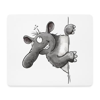 Drolliges Tapir I Cartoon Tiermotiv - Mousepad (Querformat) - Weiß - Vorne