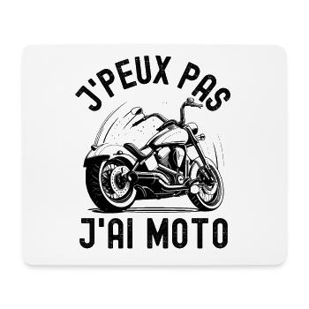 Jne peux pas j ai moto - Tapis de souris (format paysage) - blanc - Devant