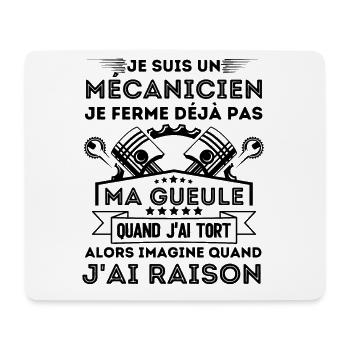 Humour mécanicien mécano 2 - Tapis de souris (format paysage) - blanc - Devant