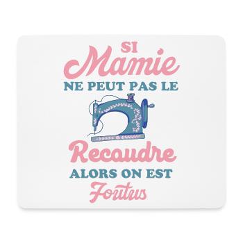 Mamie couturière - Tapis de souris (format paysage) - blanc - Devant