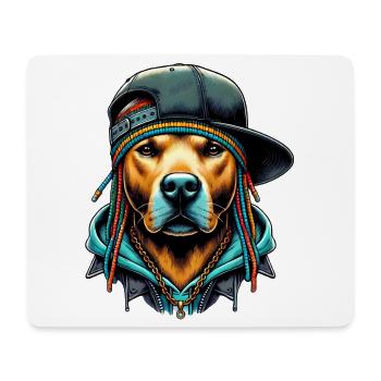 Chien - Tapis de souris (format paysage) - blanc - Devant