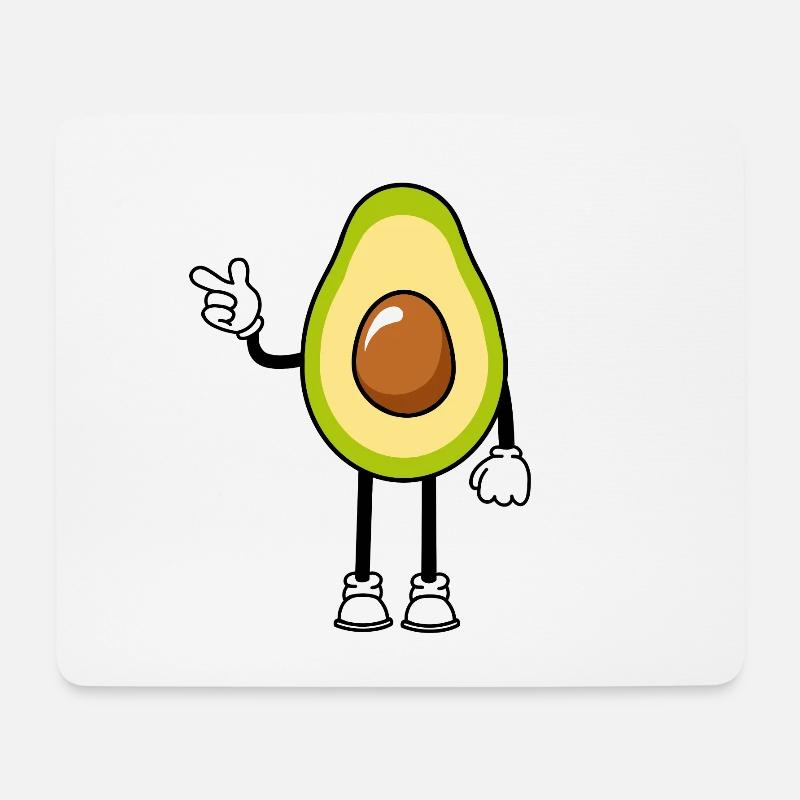 Avocado - Mousepad (Querformat) - Weiß
