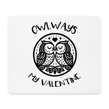 Hiboux mon hibou de la Saint-Valentin - Tapis de souris (format paysage) - blanc - Devant
