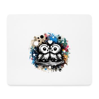 Hiboux mon hibou de la Saint-Valentin - Tapis de souris (format paysage) - blanc - Devant