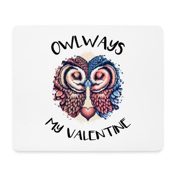Hiboux mon hibou de la Saint-Valentin - Tapis de souris (format paysage) - blanc - Devant