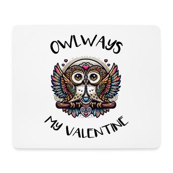 Hiboux mon hibou de la Saint-Valentin - Tapis de souris (format paysage) - blanc - Devant