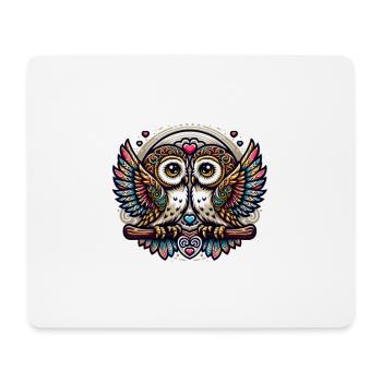 Hiboux mon hibou de la Saint-Valentin - Tapis de souris (format paysage) - blanc - Devant