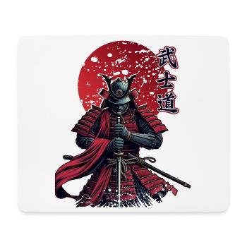 Samurai Krieger Bushido | Klassisches Rot | Begrenzt - Mousepad (Querformat) - Weiß - Vorne
