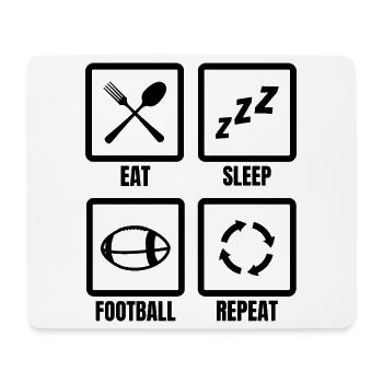 Routine de football américain - Tapis de souris (format paysage) - blanc - Devant