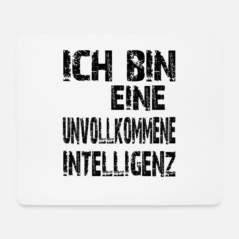KI Spruch Ich bin eine unvollkommene Intelligenz - Mousepad (Querformat) - Weiß