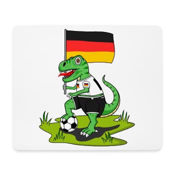 Germany Flag Dinosaur Rex Football - Mouse Pad (horizontal) - white - Front