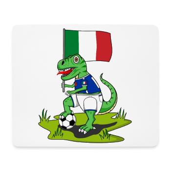 Italy Flag Dinosaur Rex Football - Mouse Pad (horizontal) - white - Front