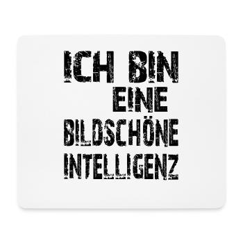 KI Spruch Ich bin eine bildschöne Intelligenz - Mousepad (Querformat) - Weiß - Vorne