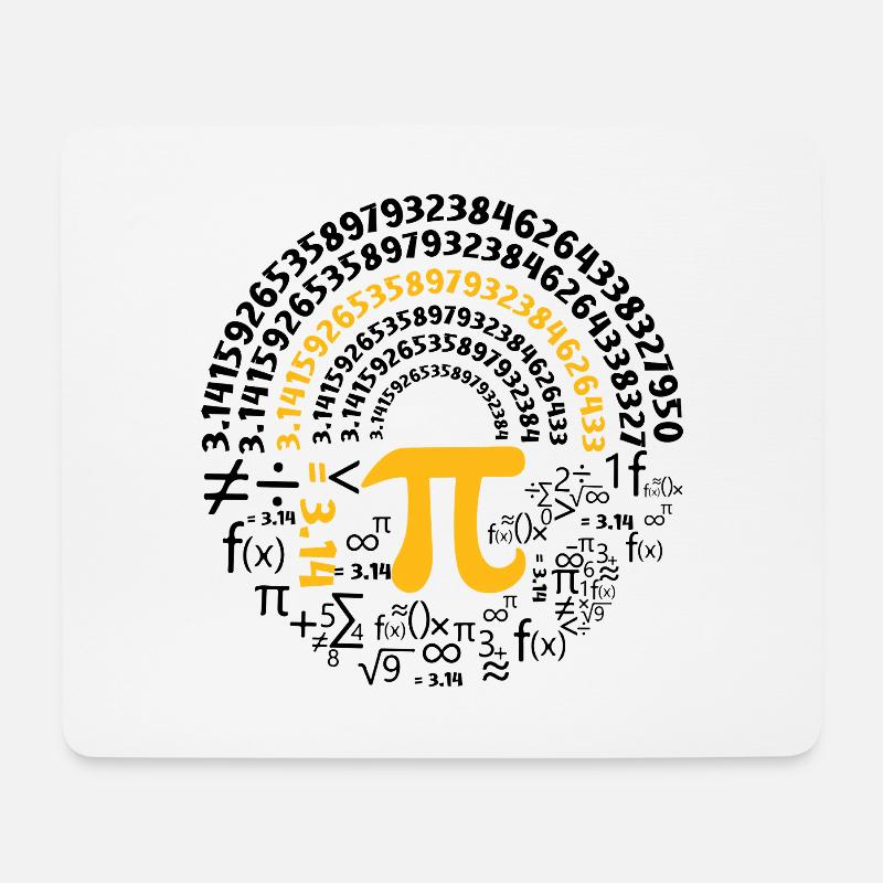 Pi Tag Mathematik Liebhaber Zahlen - Mousepad (Querformat) - Weiß