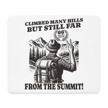 Funny Hiker's Birthday 66 Years - Mouse Pad (horizontal) - white - Front
