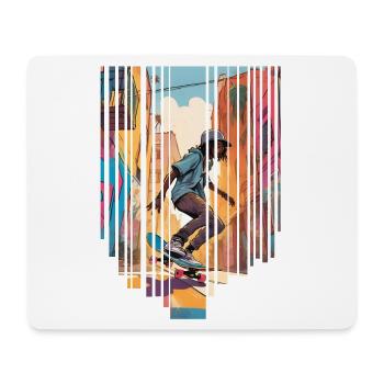 girl girlie wild punk freestyle love peace style - Mouse Pad (horizontal) - white - Front