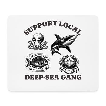 requin poisson Lovers - Soutien Gang local des grands fonds marins - Tapis de souris (format paysage) - blanc - Devant