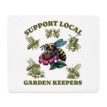 Amoureux des abeilles - Soutenez les jardiniers locaux - Tapis de souris (format paysage) - blanc - Devant