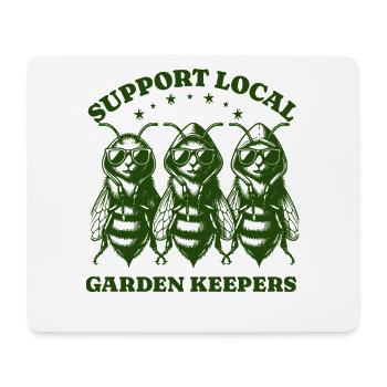 Amoureux des abeilles - Soutenez les jardiniers locaux - Tapis de souris (format paysage) - blanc - Devant