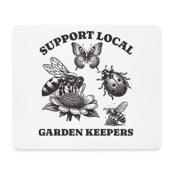 bee butterfly Lovers - Support Local garden - Mouse Pad (horizontal) - white - Front