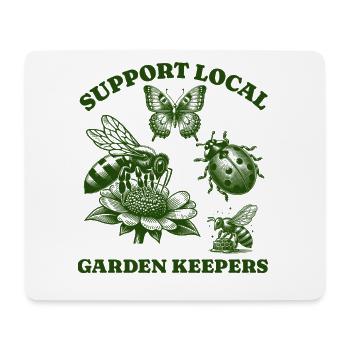 bee butterfly Lovers - Support Local garden - Mouse Pad (horizontal) - white - Front