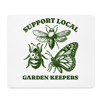 bee butterfly Lovers - Support Local garden - Mouse Pad (horizontal) - white - Front