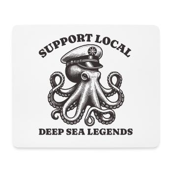 Support Local Deep Sea Legends Funny Octopus - Mouse Pad (horizontal) - white - Front