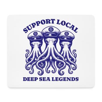 Support Local Deep Sea Legends Funny Octopus - Mouse Pad (horizontal) - white - Front