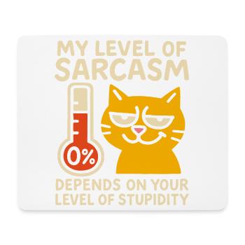 Sassy Cat Sarcasm Graphic Tee - Mouse Pad (horizontal) - white - Front