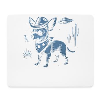 Chihuahua Cowboy Hat Bandana Desert Cactus - Mouse Pad (horizontal) - white - Front