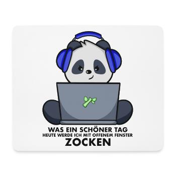 Gambling Panda - Gamer Teen - Tapis de souris (format paysage) - blanc - Devant