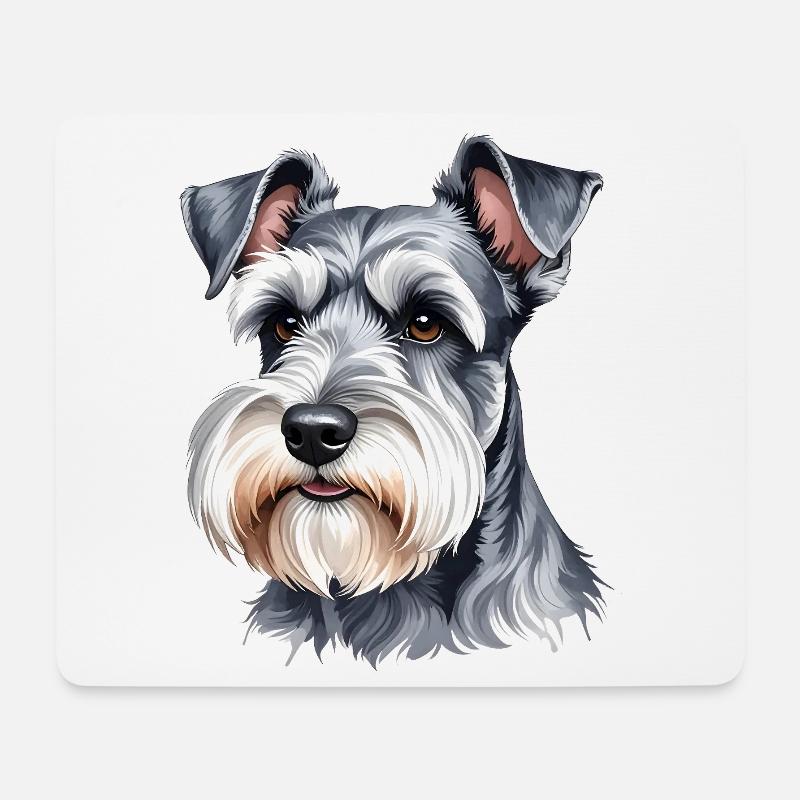 Miniature Schnauzer - Mouse Pad (horizontal) - white