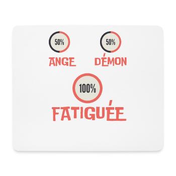 Fatiguée - Tapis de souris (format paysage) - blanc - Devant