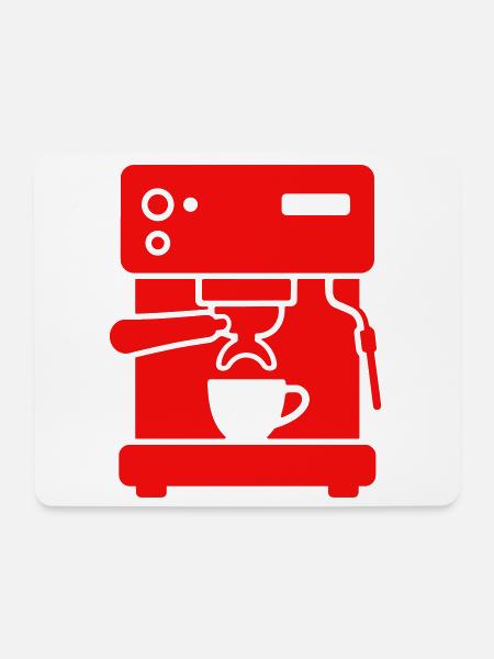 Siebträger Kaffeemaschine Icon - Mousepad (Querformat) - Weiß