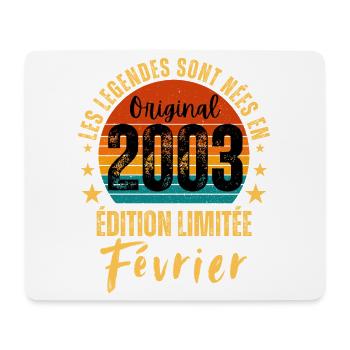 Vintage February 2003 – Anniversair Limited Edition - Mouse Pad (horizontal) - white - Front