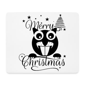 Merry Chrysstman's Squirrel - Mouse Pad (horizontal) - white - Front