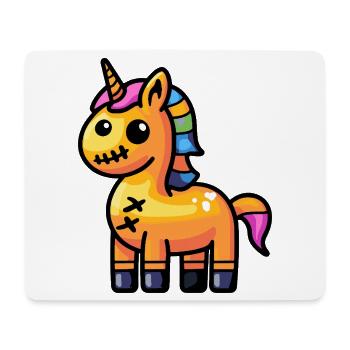 Einhorn Halloween Zombie - Mousepad (Querformat) - Weiß - Vorne