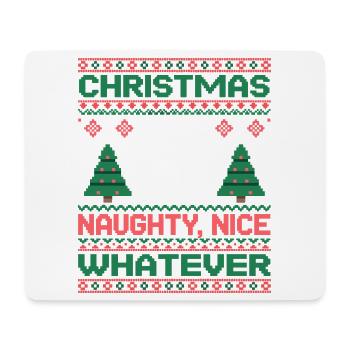 Noël Pixel Sweat Coquin Gentil Quoi - Tapis de souris (format paysage) - blanc - Devant