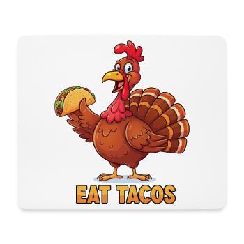 Manger des tacos Dessin animé Dinde - Tapis de souris (format paysage) - blanc - Devant