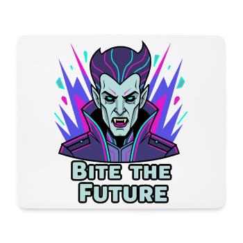 Bite the Future: Neon Vampire - Mousepad (Querformat) - Weiß - Vorne