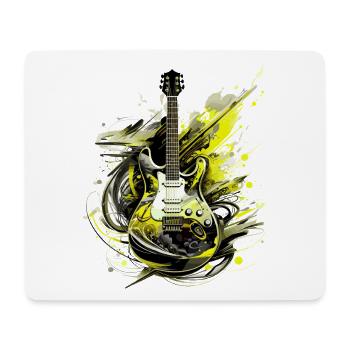 E-Gitarre Gitarre Gitarrist Musik Instrument Rock - Mousepad (Querformat) - Weiß - Vorne